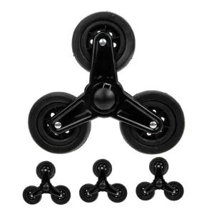 ERINGOGO Replacement Triangle Wheels for Shopping Cart 2 Pairs of Sturdy Iron Casters Stair Climbing Cart Accessories