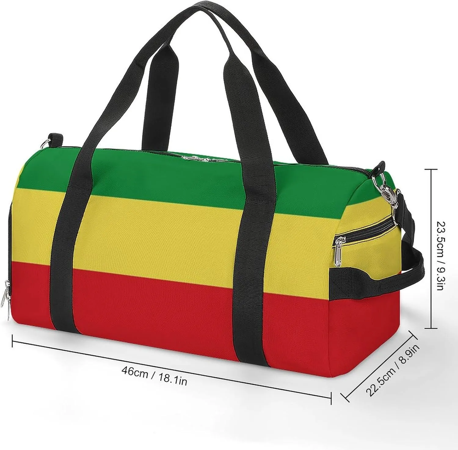 Ethiopian Flag Gym Bag-Workout Organizer with Water Resistant Compartments for Gym Lovers