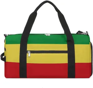 Ethiopian Flag Gym Bag-Workout Organizer with Water Resistant Compartments for Gym Lovers