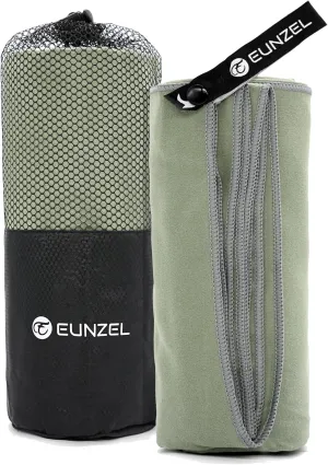 Eunzel Quick Dry Camping Towel, Microfiber Travel Towel Super Absorbent Fast Drying Towel for Camping, Beach, Gym, Backpacking, Yoga & Swimming(40" x 72", Army Green)