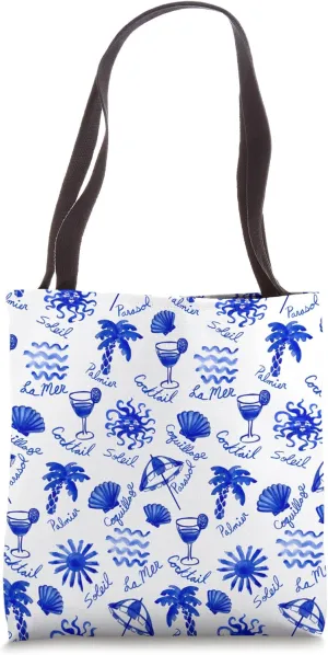 European Summer Coastal Granddaughter Aesthetic Beach Preppy Tote Bag