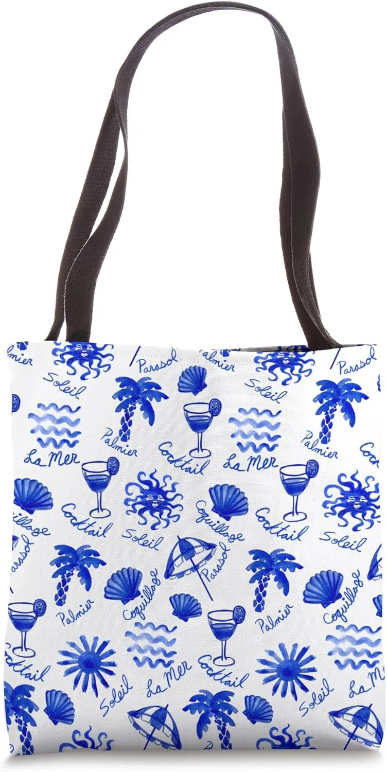 European Summer Coastal Granddaughter Aesthetic Beach Preppy Tote Bag