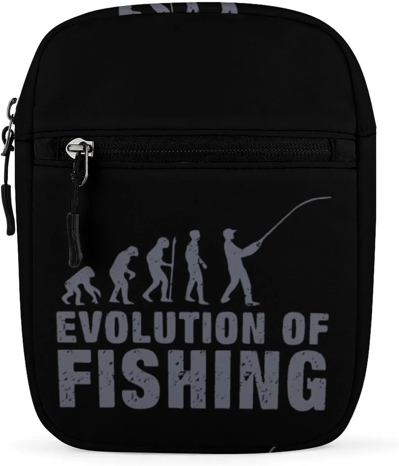 Evolution Fishing Small Crossbody Bag Lightweight Satchel Bag Tote Bag Mini Handbag for Men Women
