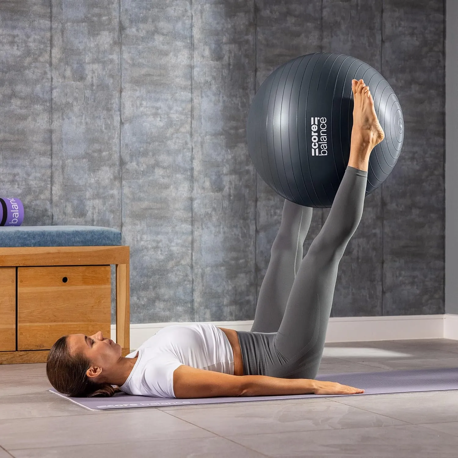 Exercise Ball for Workouts, Anti-Burst and Slip Resistant, Swiss Yoga Ball for Pregnancy, Stability, Fitness and Physical Therapy, 4 Sizes, with Pump
