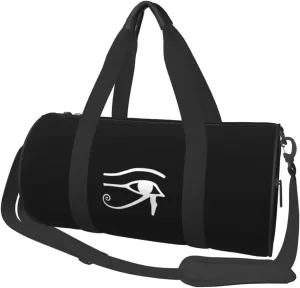 Eye Of Ra Horus Egyptian God Travel Luggage Duffel Bag Sports Rolling Foldable Duffel Bag, Black