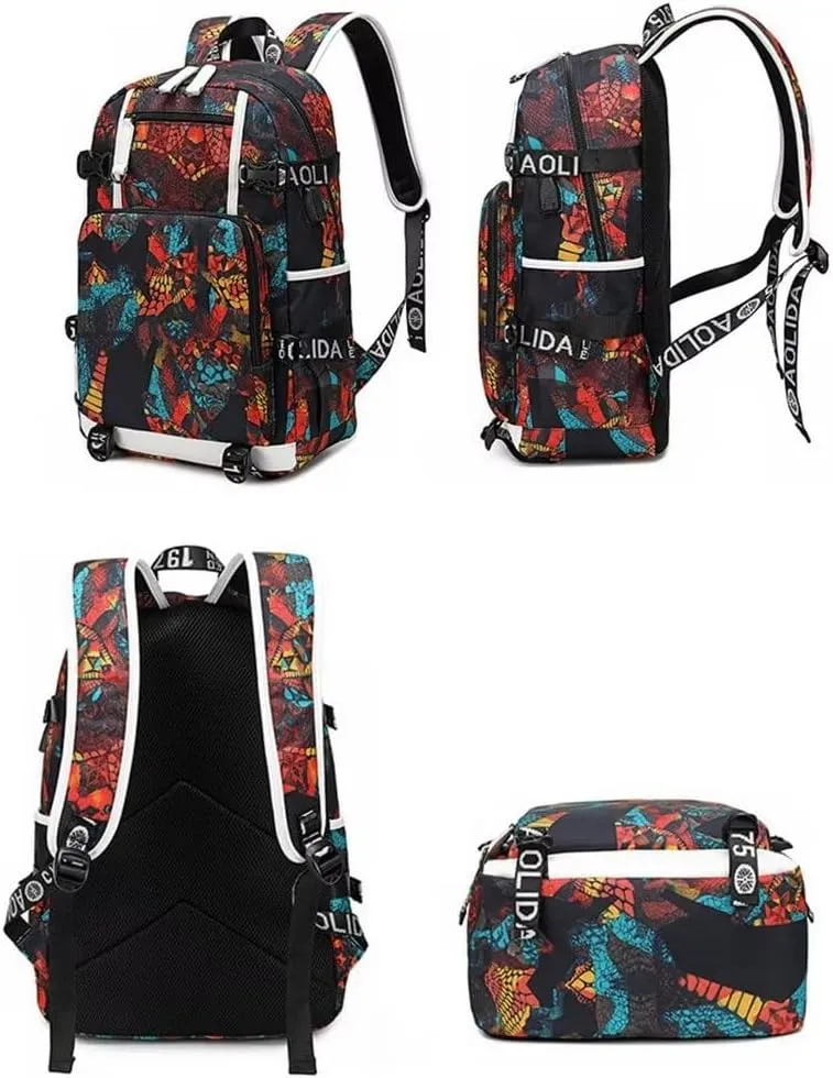 FANwenfeng Basketball Player Iverson Luminous Backpack Travel Daypack Fans Bag (Style 4)