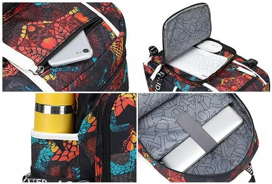FANwenfeng Basketball Player Iverson Luminous Backpack Travel Daypack Fans Bag (Style 4)