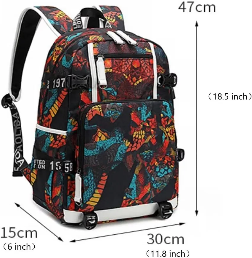 FANwenfeng Basketball Player Iverson Luminous Backpack Travel Daypack Fans Bag (Style 4)