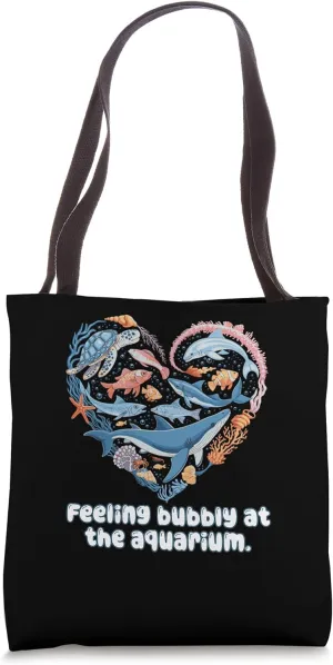 Feeling Bubbly At The Aquarium Funny Aquarist Humor Tote Bag