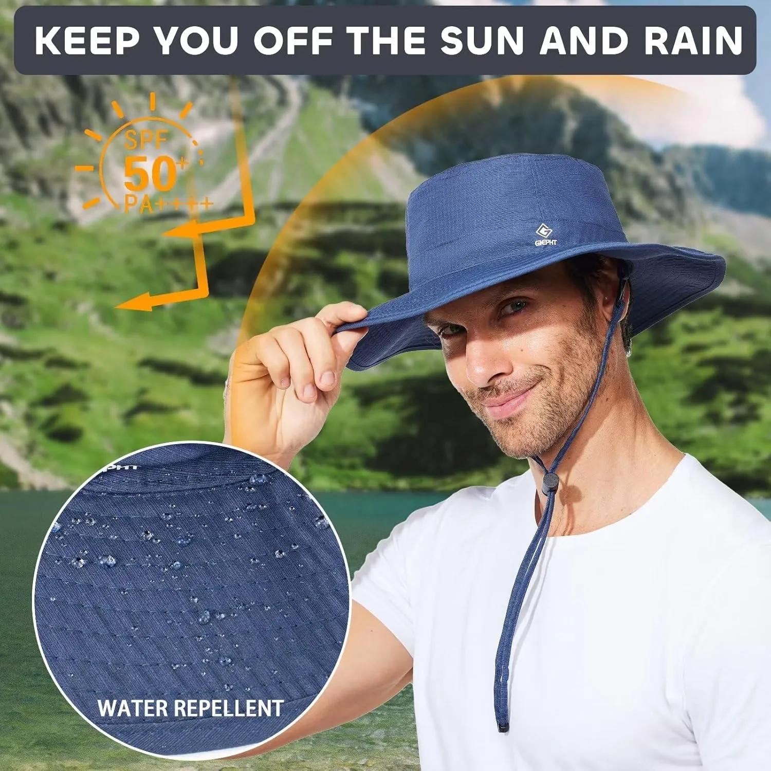 Fishing Hat for Mens Sun Hat Wide Brim Bucket Hat SPF UV Protection XL XXL Large Size Big Head Hiking Beach Safari