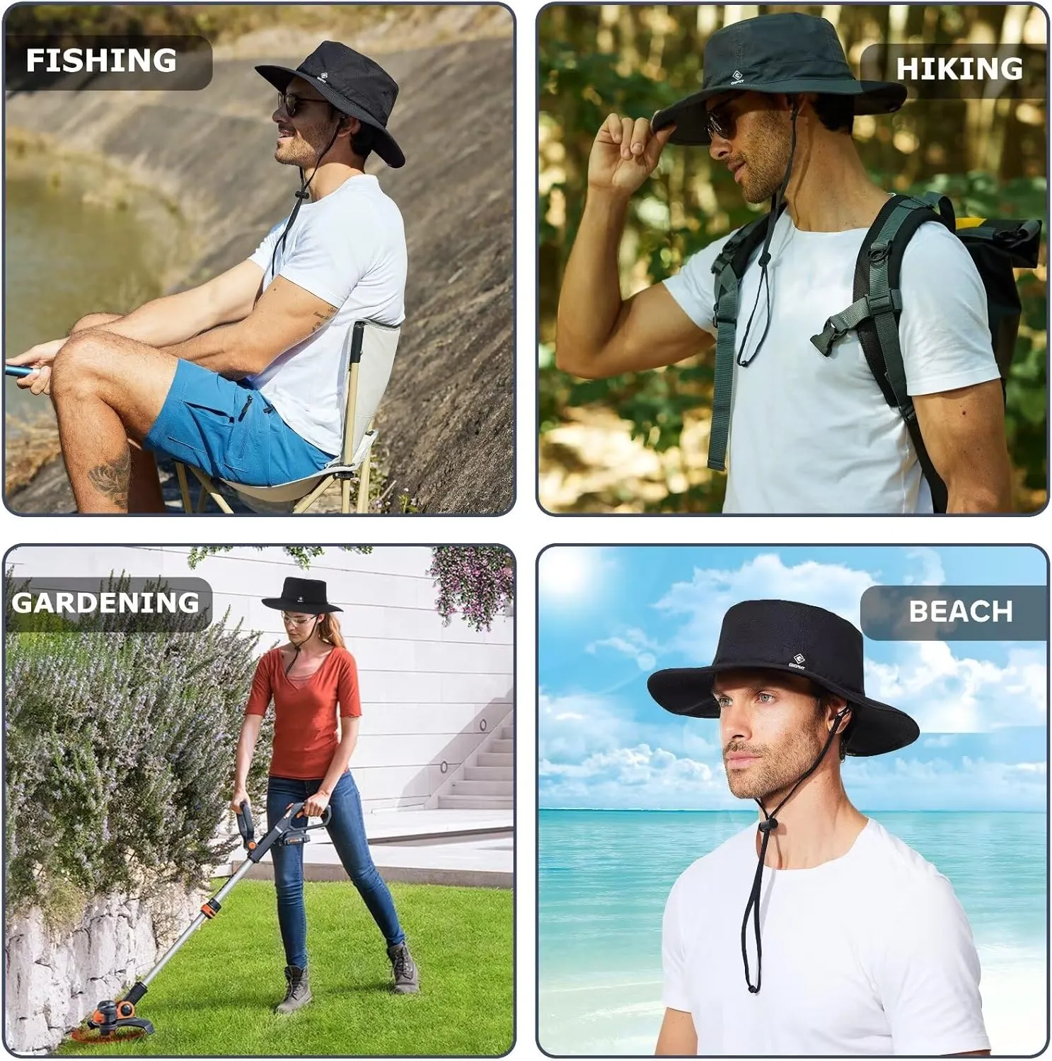 Fishing Hat for Mens Sun Hat Wide Brim Bucket Hat SPF UV Protection XL XXL Large Size Big Head Hiking Beach Safari