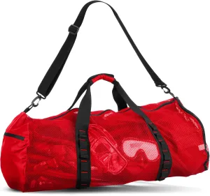 Fitdom 90L Large Mesh Duffle Bag for Scuba Dive or Snorkel Equipment. Best for Water Sports & Beach Activities like Swimming, Diving & Snorkeling. Perfect for Travel, Storage Swim Gym Gears & Balls