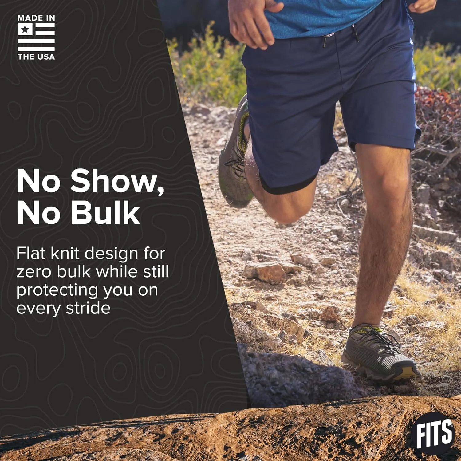 FITS Light Runner Low Cut Merino Wool Socks for Men and Women, Breathable, Lightweight, Athletic Sock, Whole Foot Comfort