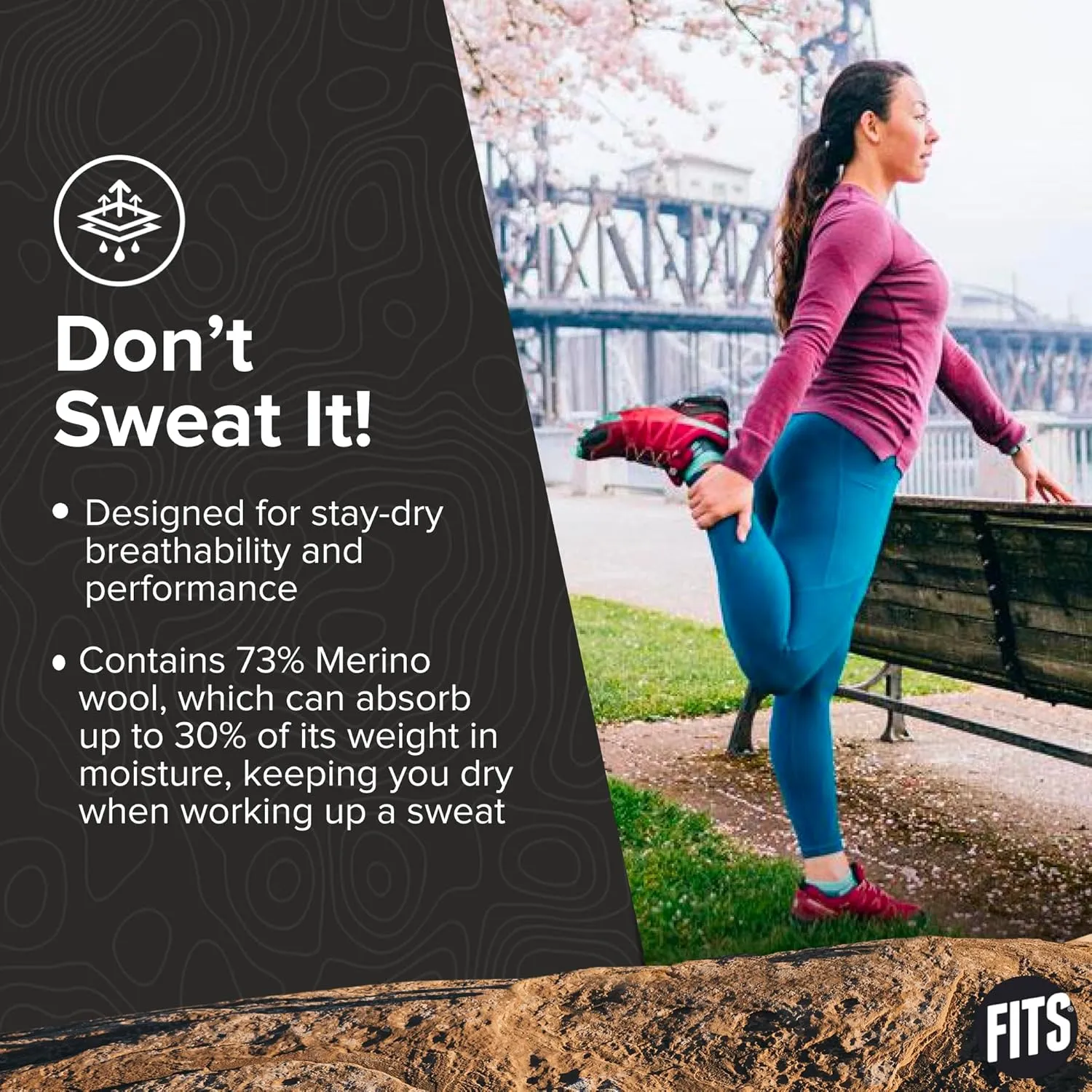 FITS Light Runner Low Cut Merino Wool Socks for Men and Women, Breathable, Lightweight, Athletic Sock, Whole Foot Comfort