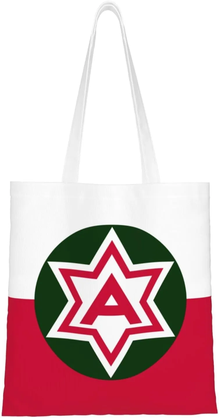 Flag of the Sixth United States Army Tote Bag for Women Canvas Shopping Bags Reusable Large Capacity Casual Shoulder Handbags Grocery Bags DIY Gift Bags