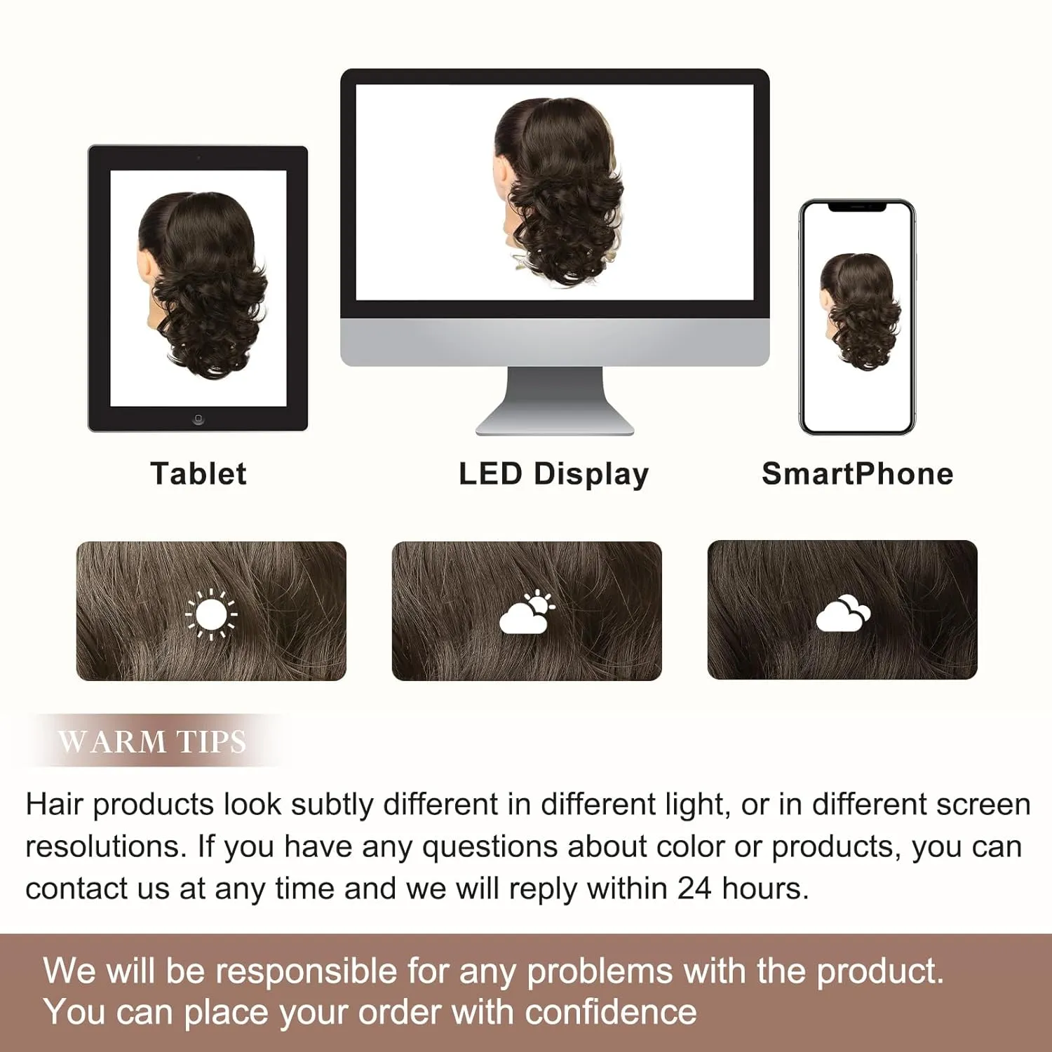 Flufymooz Ponytail Extension, 14 Inch Short Drawstring Ponytail Hair Extension for Women, Soft Synthetic Pony Tails Hairpiece for Women (Chocolate Brown)