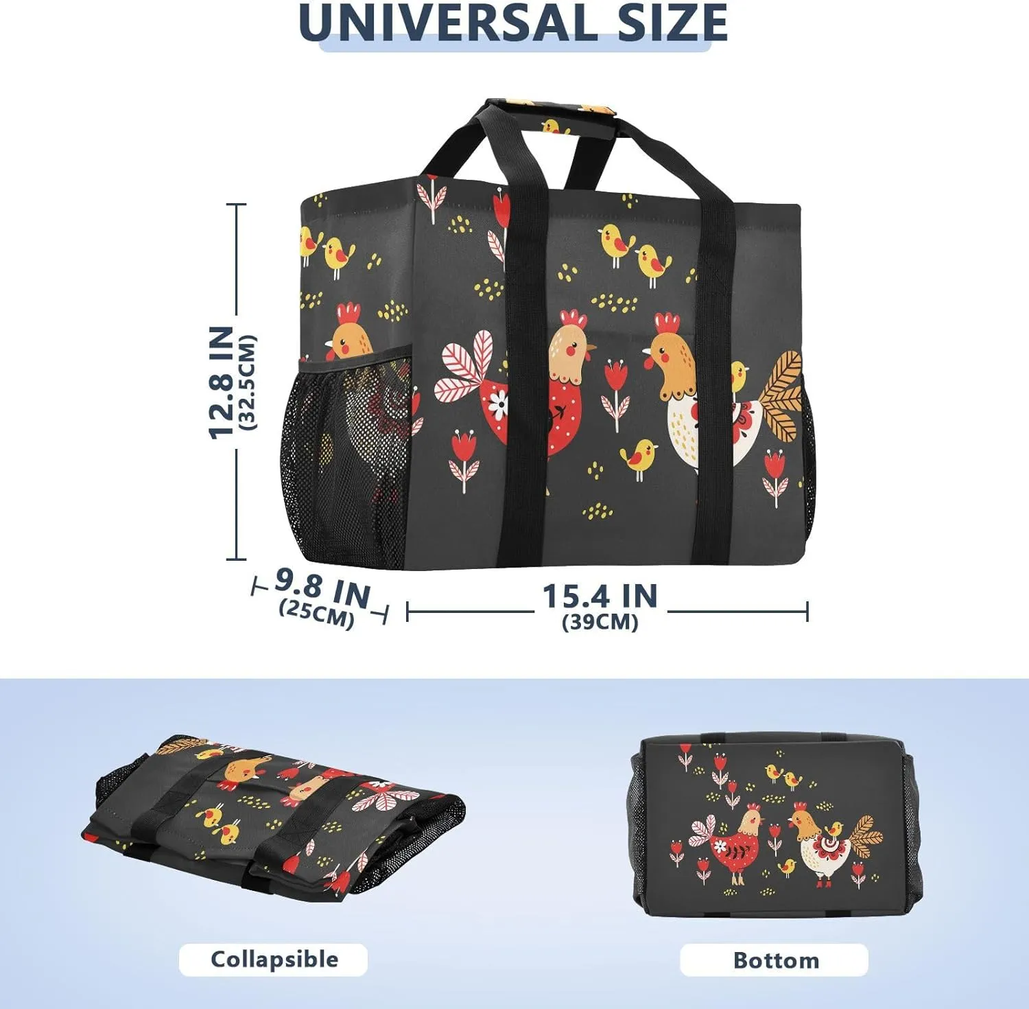 Foldable Grocery Reusable Tote Grocery Bag, Travel Canvas Shoulder Bags, Large Casual Laundry Pool Beach Bag