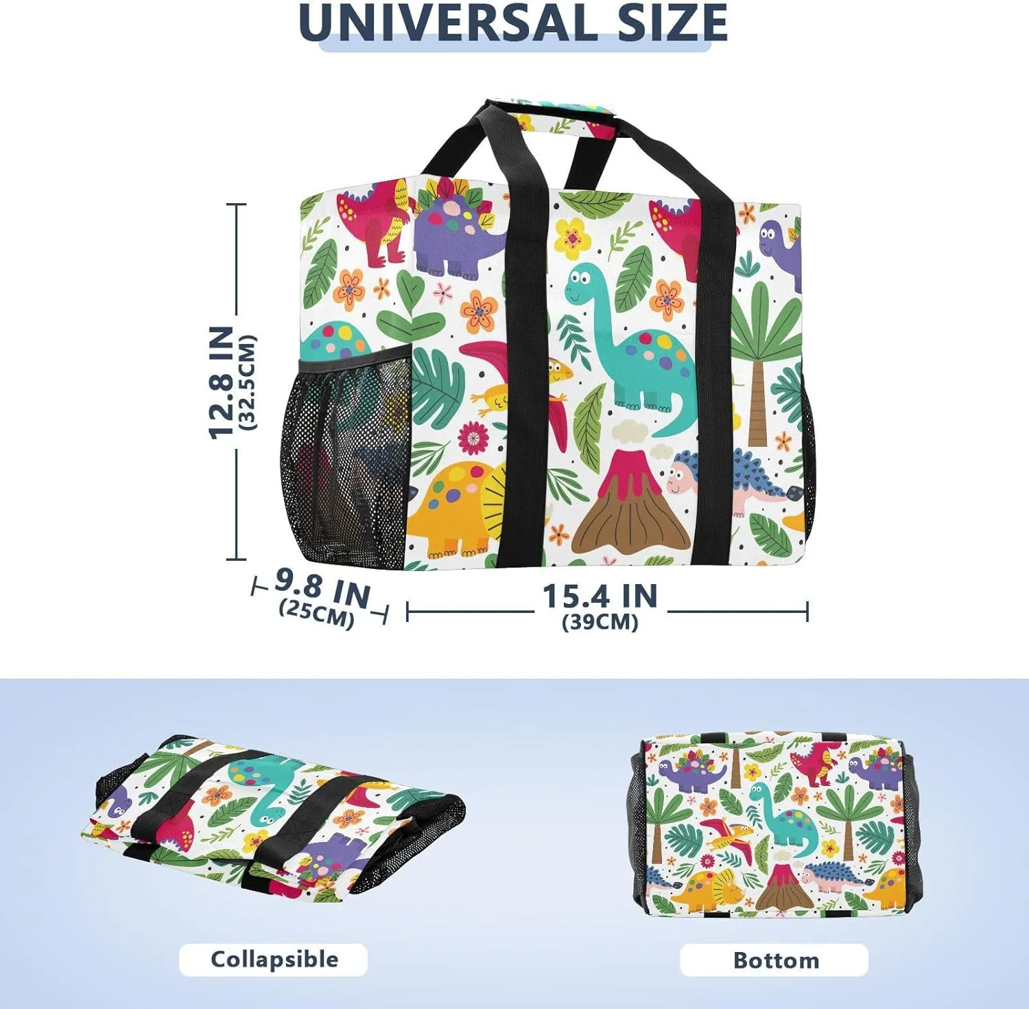 Foldable Grocery Reusable Tote Grocery Bag, Travel Canvas Shoulder Bags, Large Casual Laundry Pool Beach Bag
