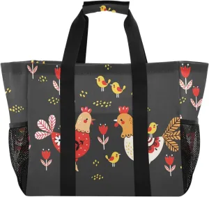 Foldable Grocery Reusable Tote Grocery Bag, Travel Canvas Shoulder Bags, Large Casual Laundry Pool Beach Bag