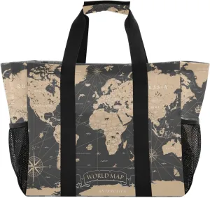 Foldable Grocery Reusable Tote Grocery Bag, Travel Canvas Shoulder Bags, Large Casual Laundry Pool Beach Bag