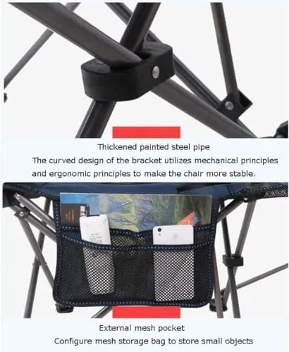 Folding Camping Chair Portable Backpack Fishing Chair Leisure Stool Beach Leisure Chair Sports Chair(Color:Orange Mesh)