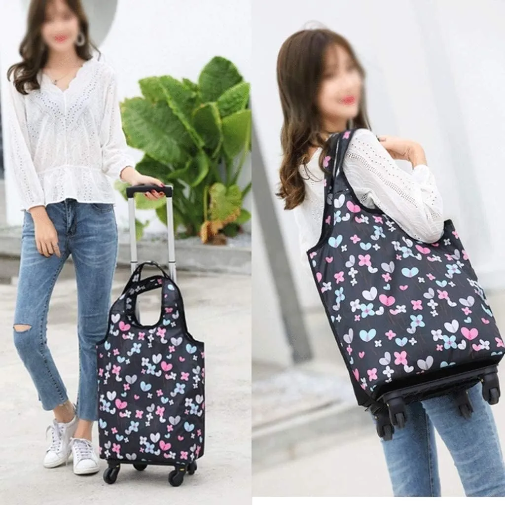 Folding Shopping Bag Shopping Cart On Wheels Bag Small Pull Cart Buy Vegetables Bag Shoulder Bag Shopping Organizer Tug Package Grocery Cart (Color : B)