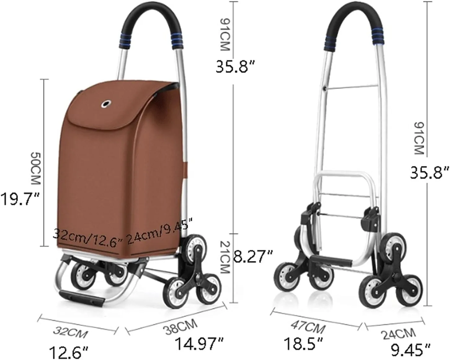 Folding Shopping Cart, Folding Shopping Trolley with Removable Waterproof Oxford Cloth Shopping Bag Shopping Cart for Laundry Grocery Grocery Utility Carts(Purple,6 Wheels)