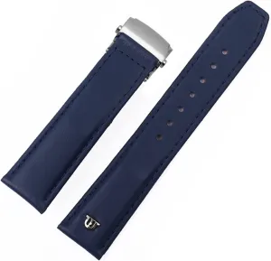 for Maurice Lacroix Watchbands Genuine Leather Watch Strap 20mm 22mm Folding Buckle Leisure Business Cow Leather Bracelet (Color : 26mm, Size : 22mm)