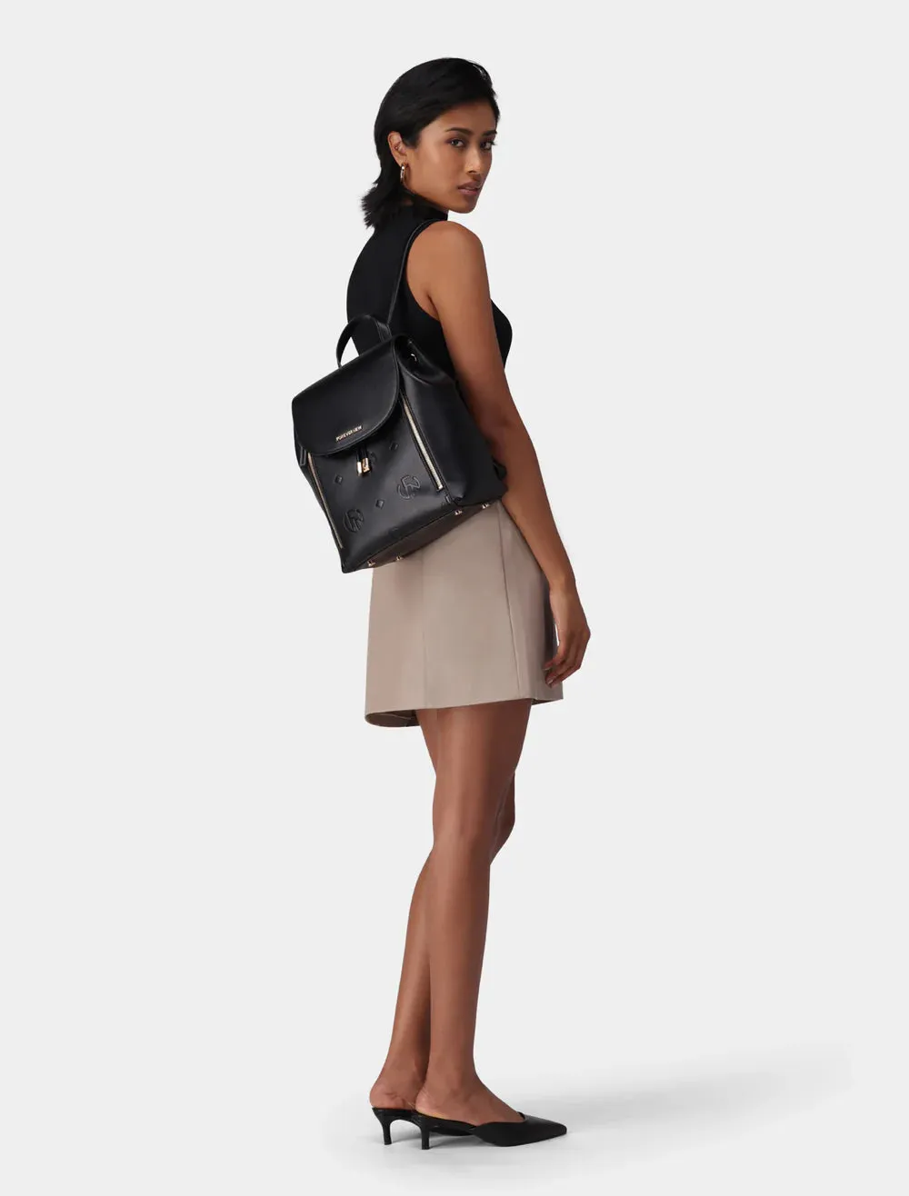 Forever New Priya Embossed Print Backpack