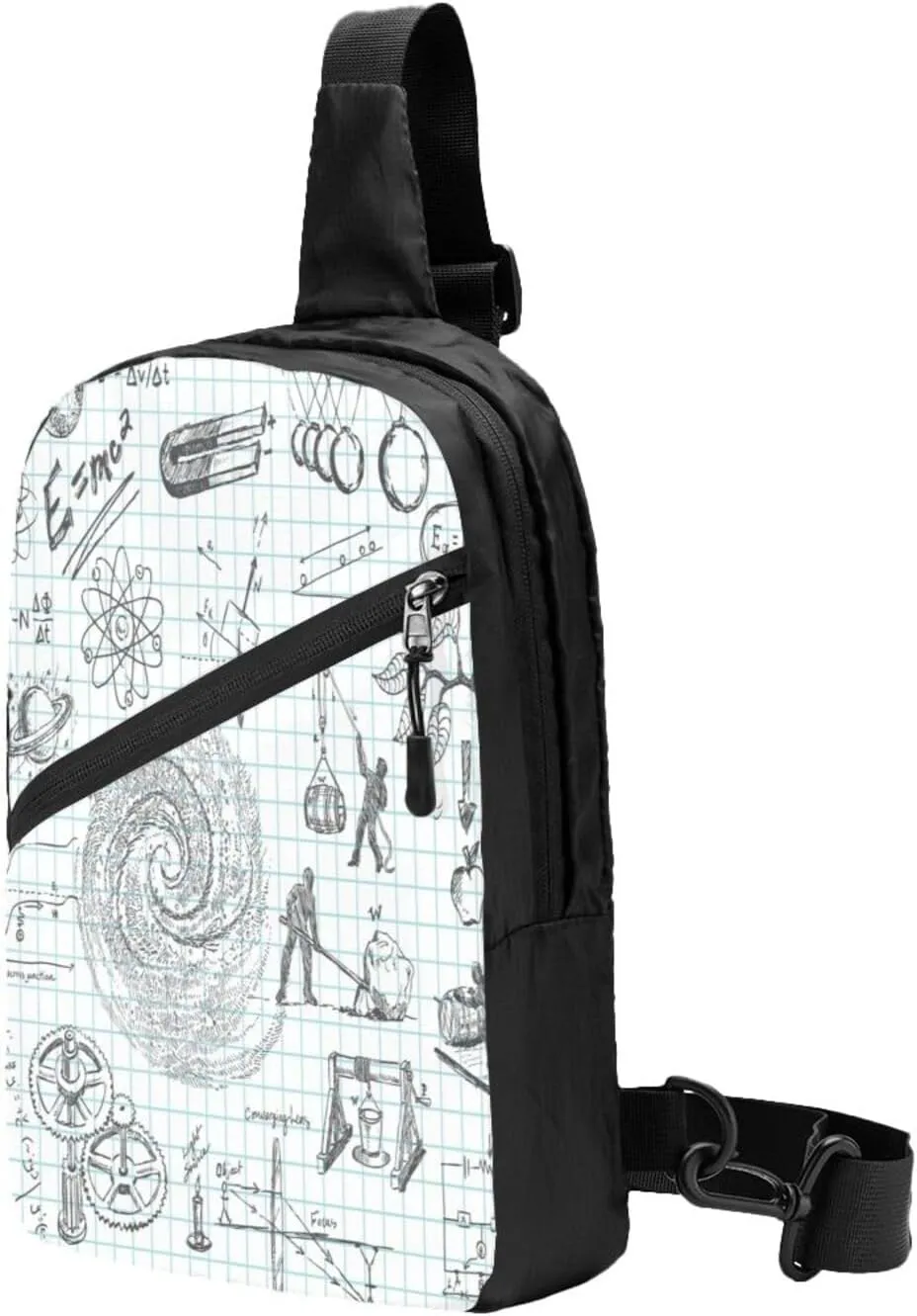 Formula Mathematics Physics Science Sling Bag for Men Women, Small Crossbody Sling Backpack Shoulder Chest Bag, Anti Theft Travel Hiking Sports