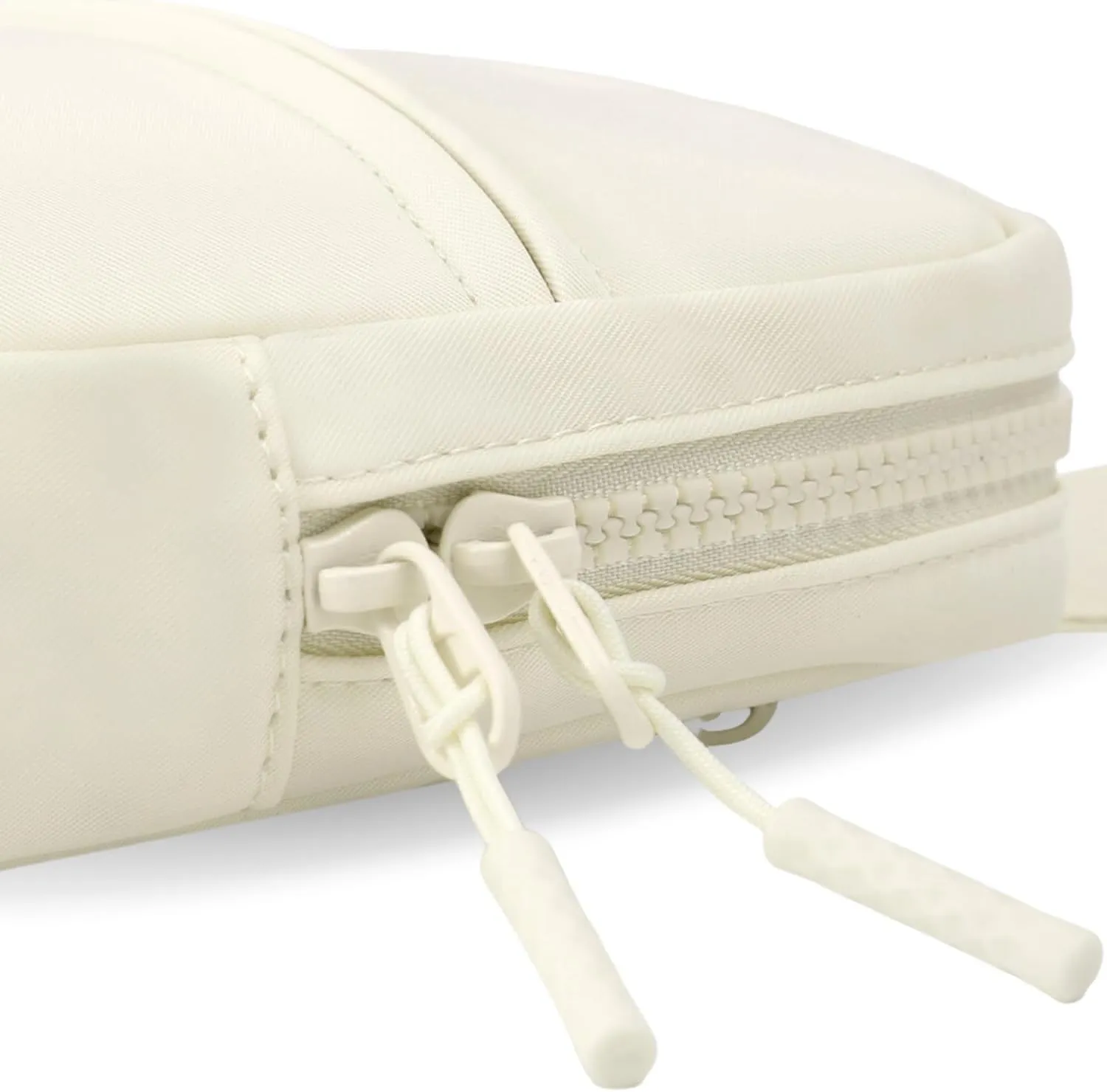 FORZAROCKET Ultralight Sling Bag w/Long Strap 70" – Small Crossbody Bag w/Extended Strap – Women Men Fanny Pack w/Anti-Theft Pocket – Two-Way Durable Zipper – Travel & Plus Size Friendly, Cream White