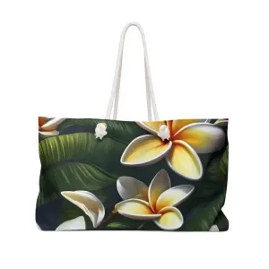 Frangipani Flowers Weekender Bag for Cozy Getaways