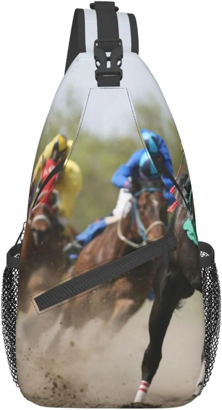 Funny Horse Crossbody Bag Horse Shoulder Bag Backpack Animal Sling Bag Chest Casual Daypack for Outdoor