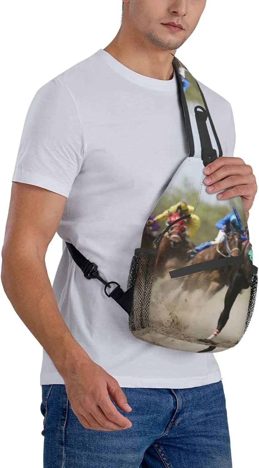 Funny Horse Crossbody Bag Horse Shoulder Bag Backpack Animal Sling Bag Chest Casual Daypack for Outdoor