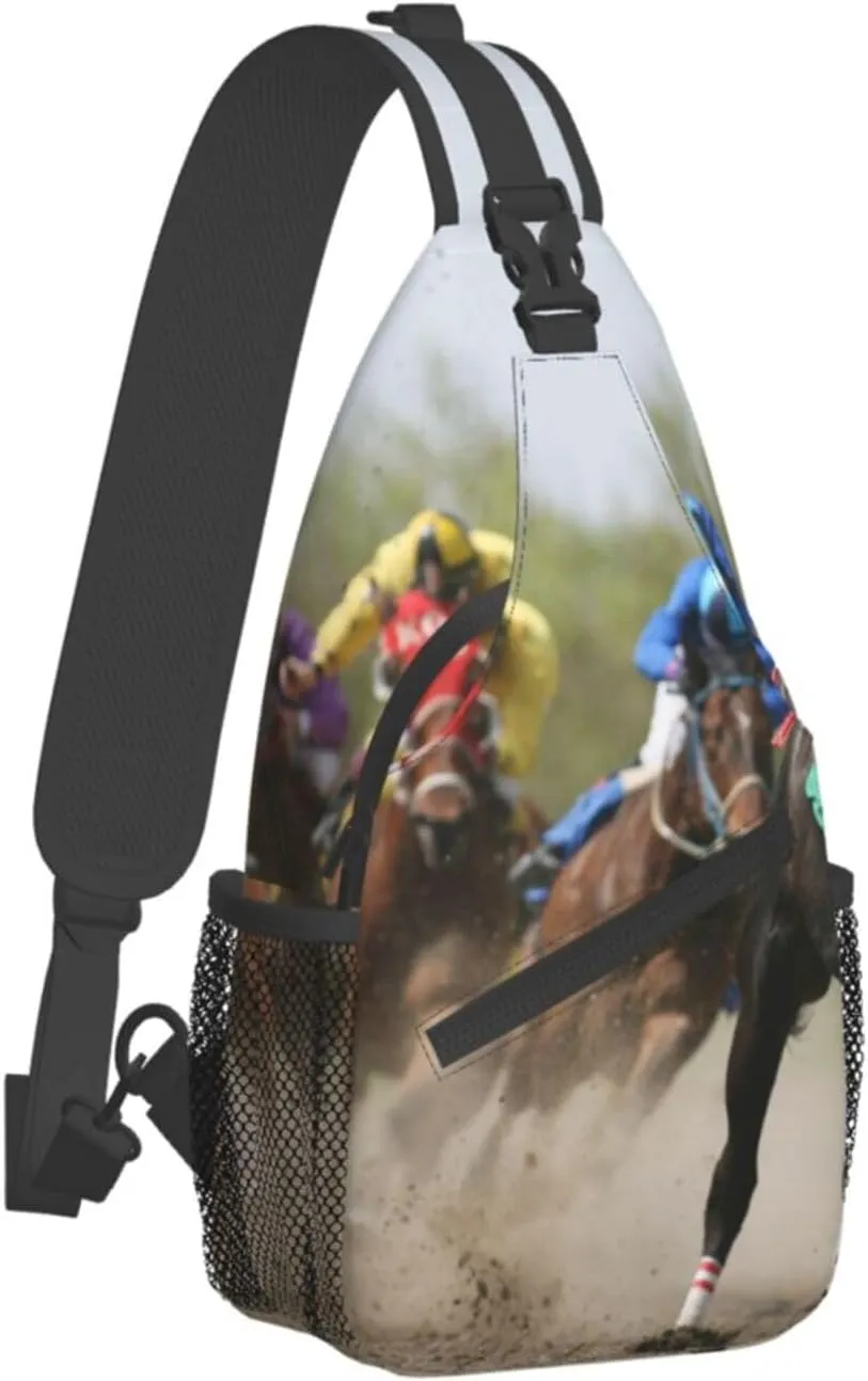Funny Horse Crossbody Bag Horse Shoulder Bag Backpack Animal Sling Bag Chest Casual Daypack for Outdoor