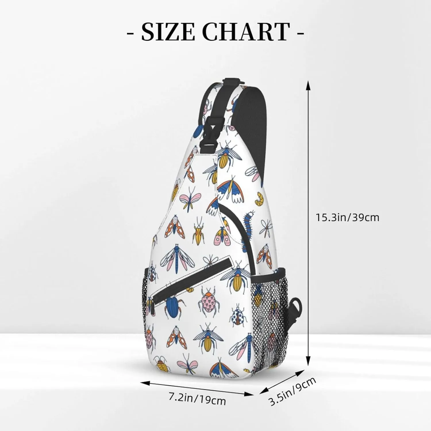 Funny Insects Crossbody Bag Insects Shoulder Bag Backpack Cute Sling Bag Chest Casual Daypack for Outdoor