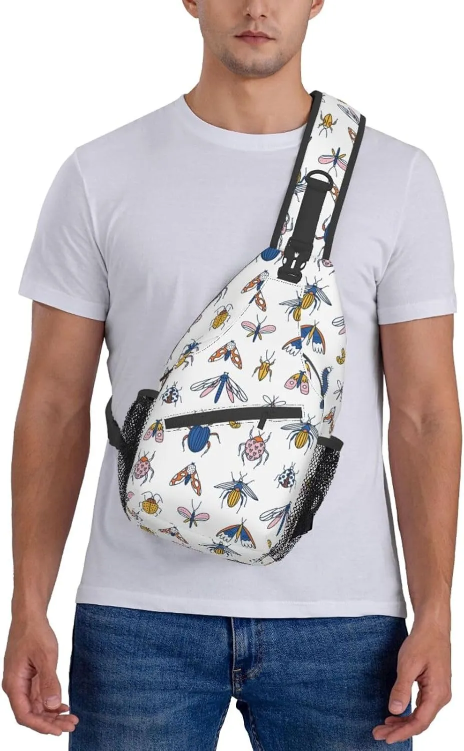 Funny Insects Crossbody Bag Insects Shoulder Bag Backpack Cute Sling Bag Chest Casual Daypack for Outdoor