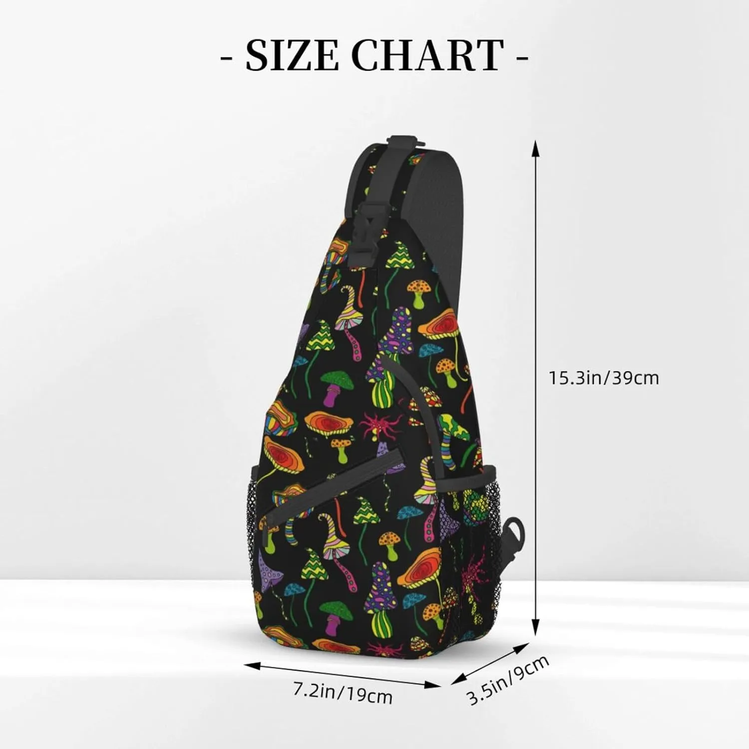 Funny Mushroom Crossbody Bag Mushroom Shoulder Bag Backpack Plant Sling Bag Chest Casual Daypack for Outdoor
