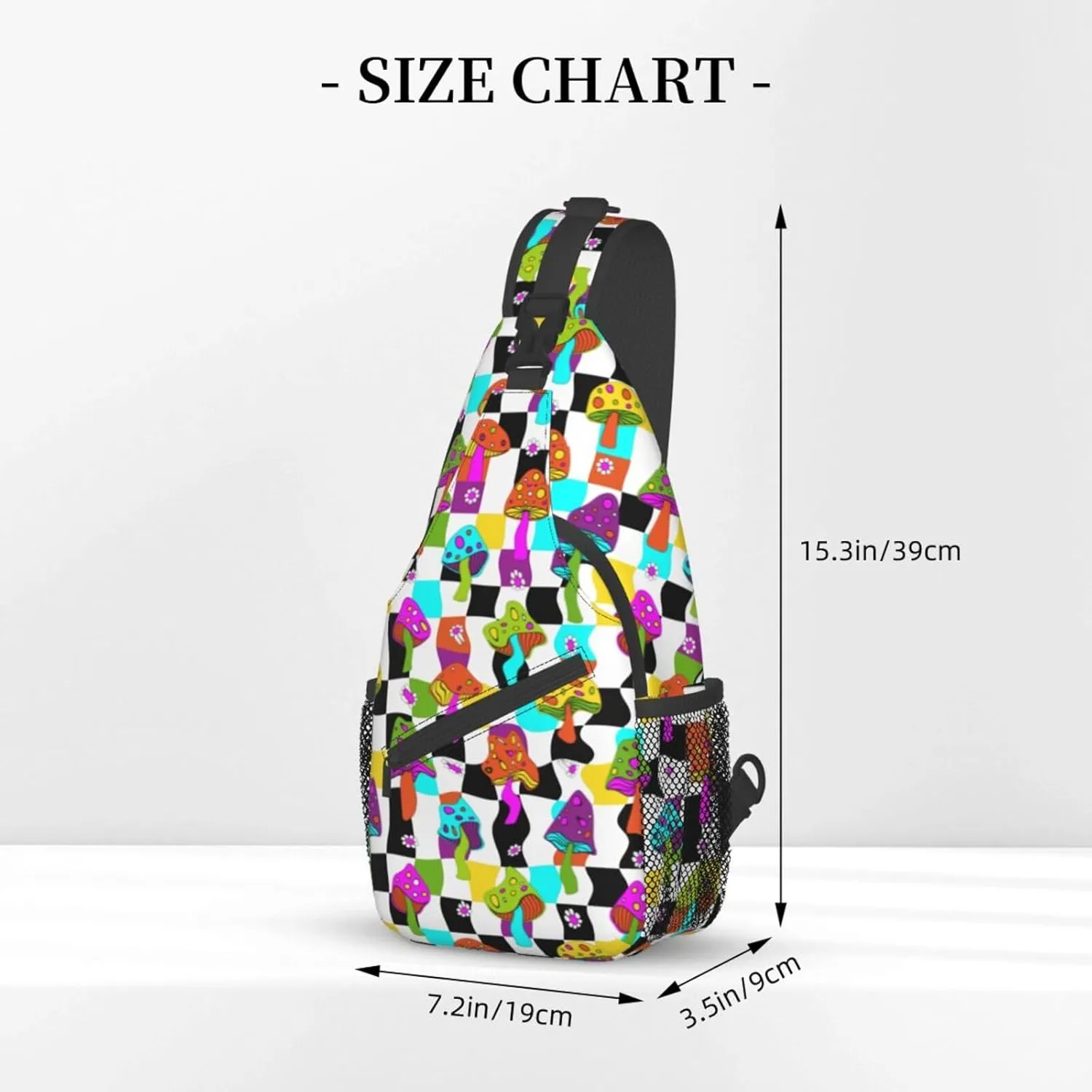 Funny Mushroom Crossbody Bag Mushroom Shoulder Bag Backpack Plant Sling Bag Chest Casual Daypack for Outdoor