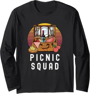 Funny Picnic Squad Lake Park Picnicking Summer Party Long Sleeve T-Shirt