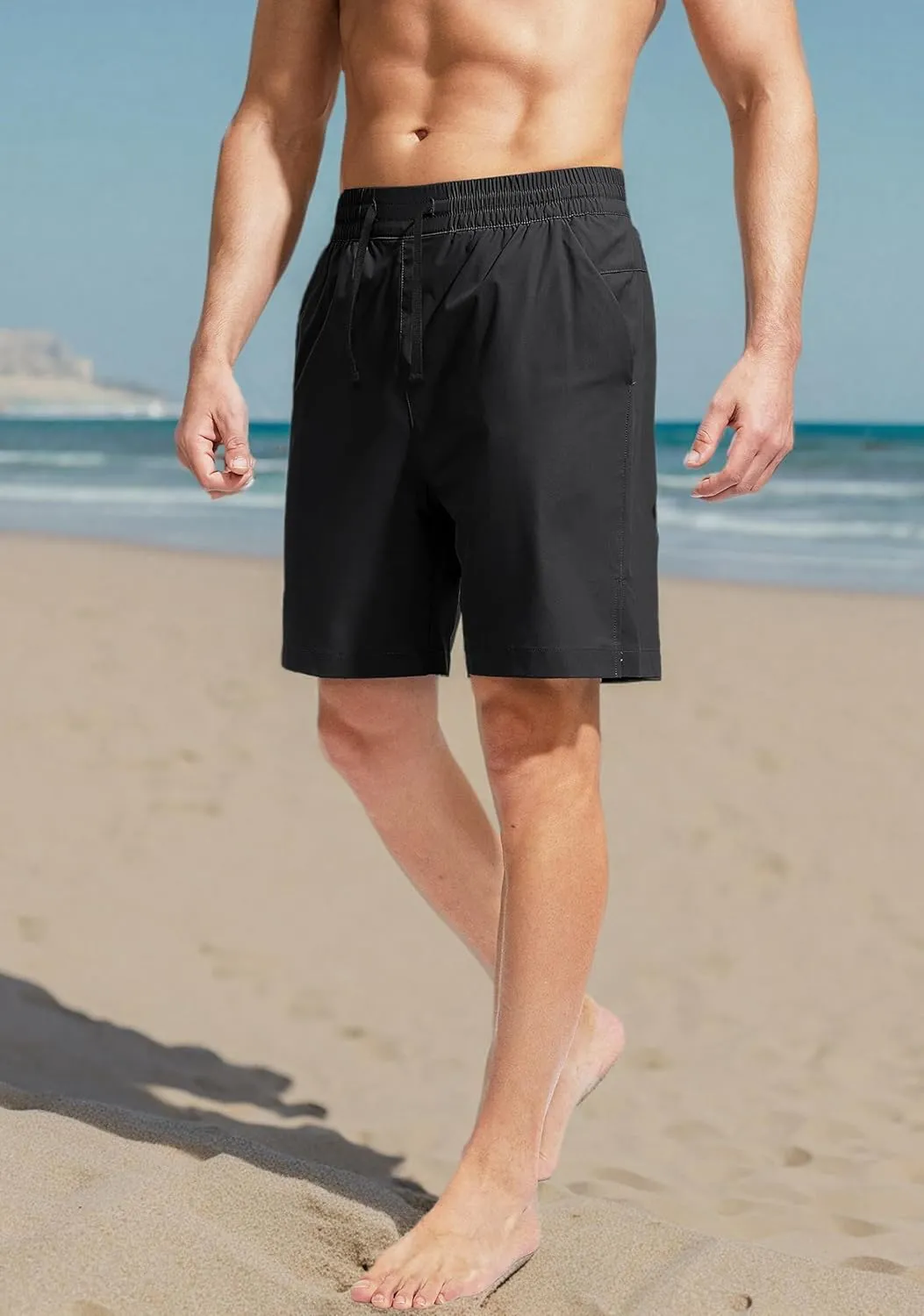 G Gradual Men's Swim Trunks Quick Dry Bathing Suit Beach Board Shorts for Men with Zipper Pockets and Mesh Lining