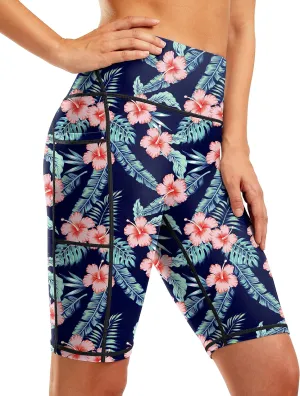 G Gradual Women's 9" High Waisted Swim Board Shorts Tummy Control Swimsuit Bottoms for Women with Liner Pockets