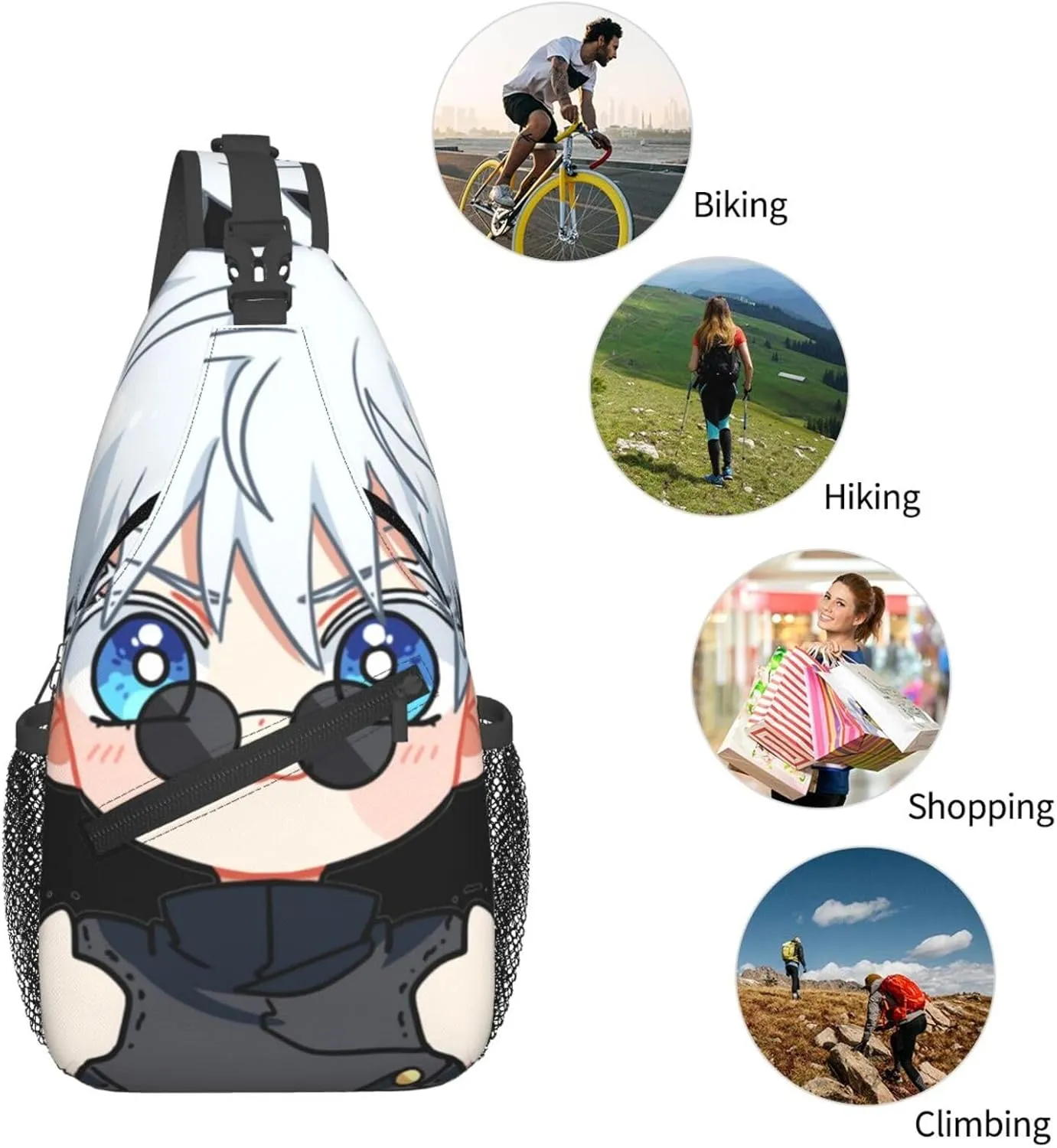 G-ojo Satoru Crossbody Bag Sling Shoulder Backpack for Outdoor Travel,Sports,Camping,Hiking,Shoulder Bags