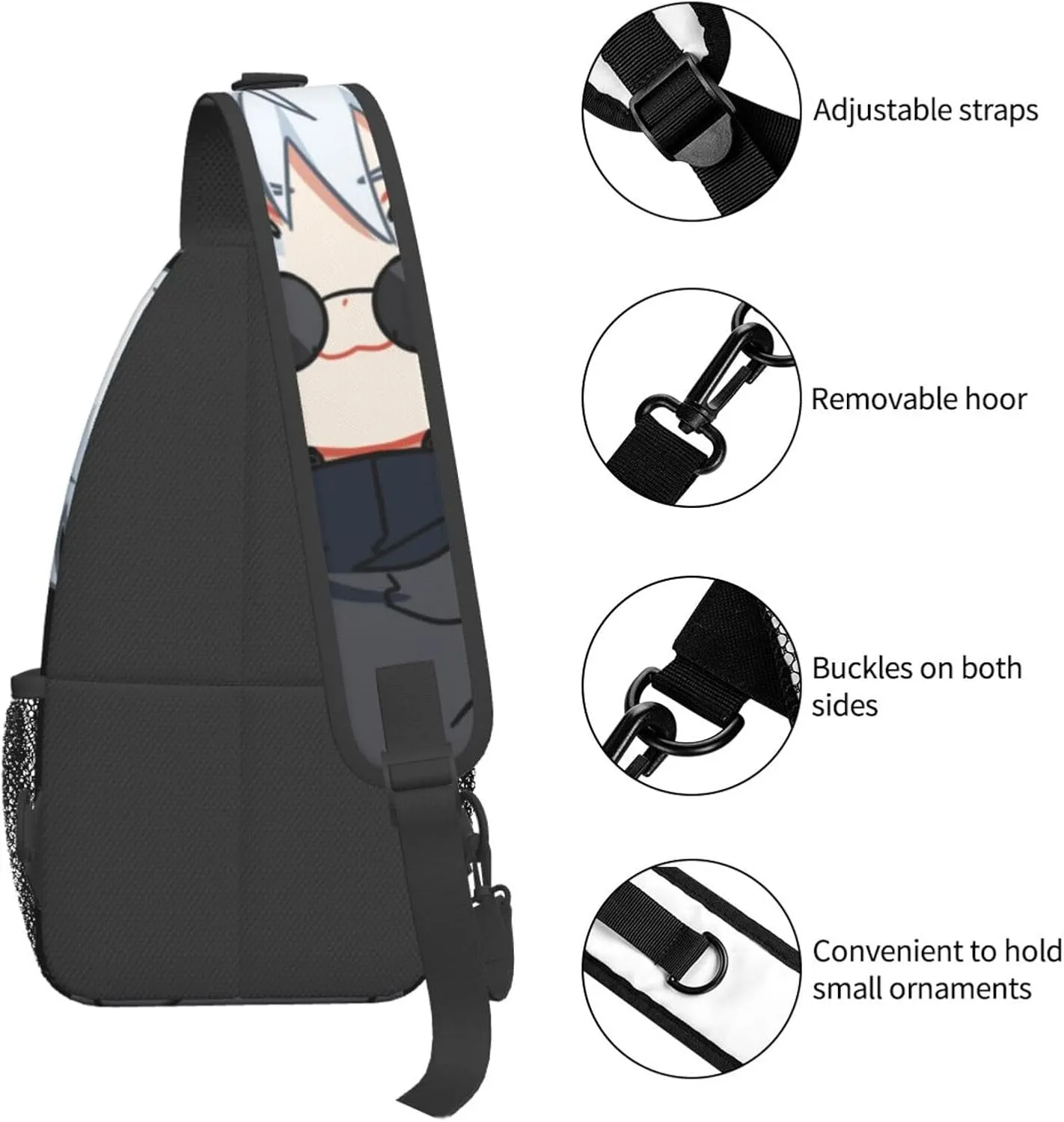 G-ojo Satoru Crossbody Bag Sling Shoulder Backpack for Outdoor Travel,Sports,Camping,Hiking,Shoulder Bags