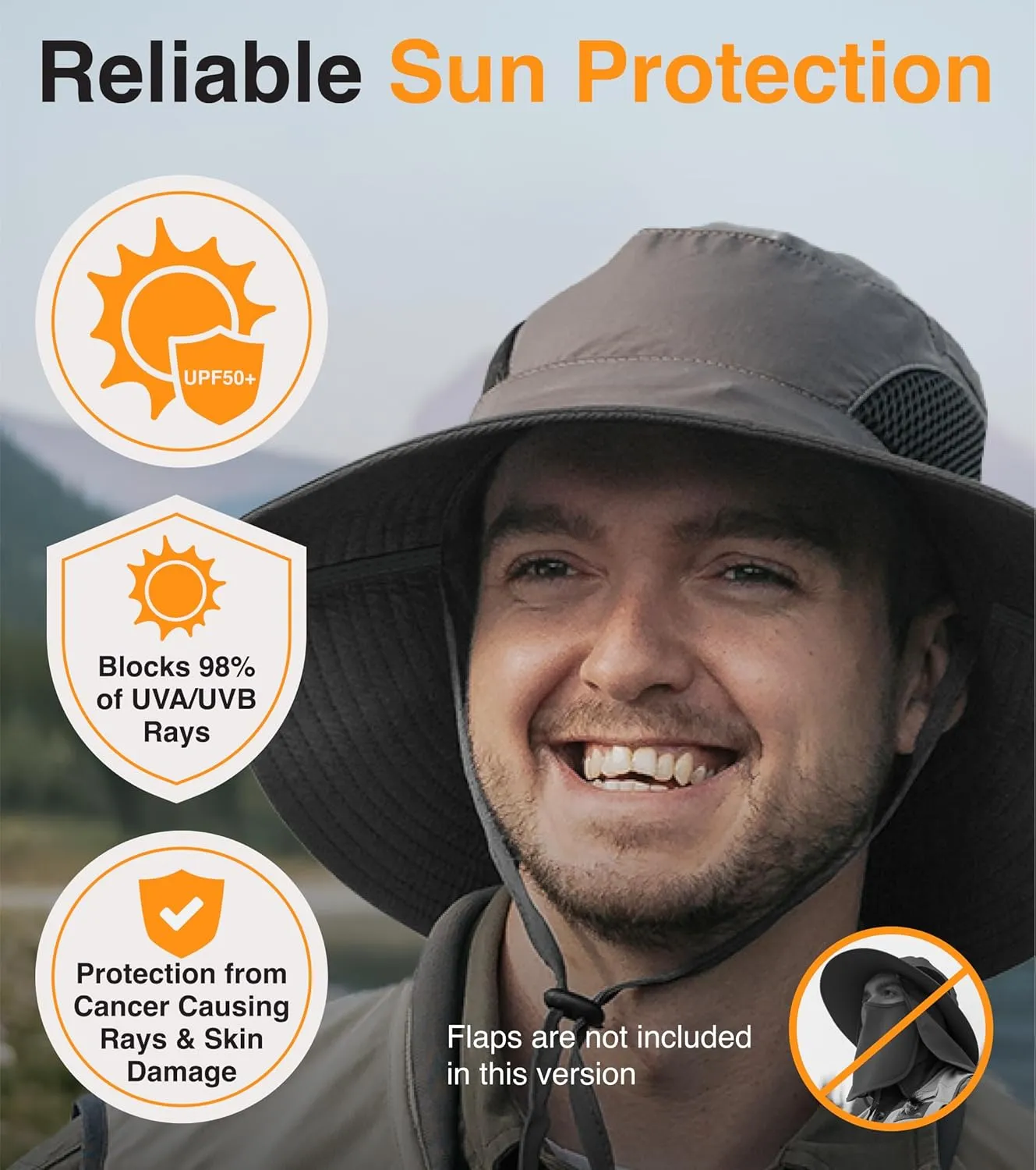 GearTOP Sun Hat Men UPF 50  Wide Brim Hats for Women Fishing Hat with Neck Flap Sun Hats Men for Beach, Hiking & Gardening