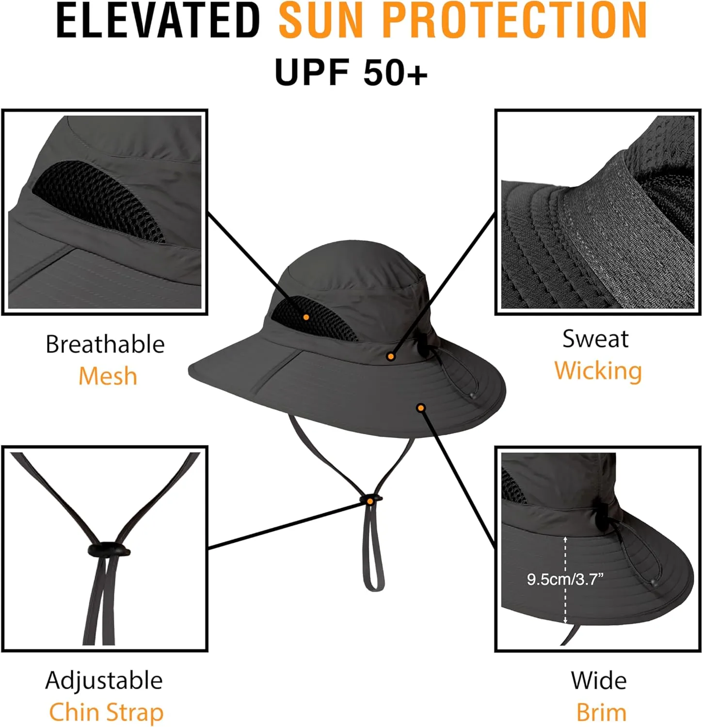 GearTOP Sun Hat Men UPF 50  Wide Brim Hats for Women Fishing Hat with Neck Flap Sun Hats Men for Beach, Hiking & Gardening