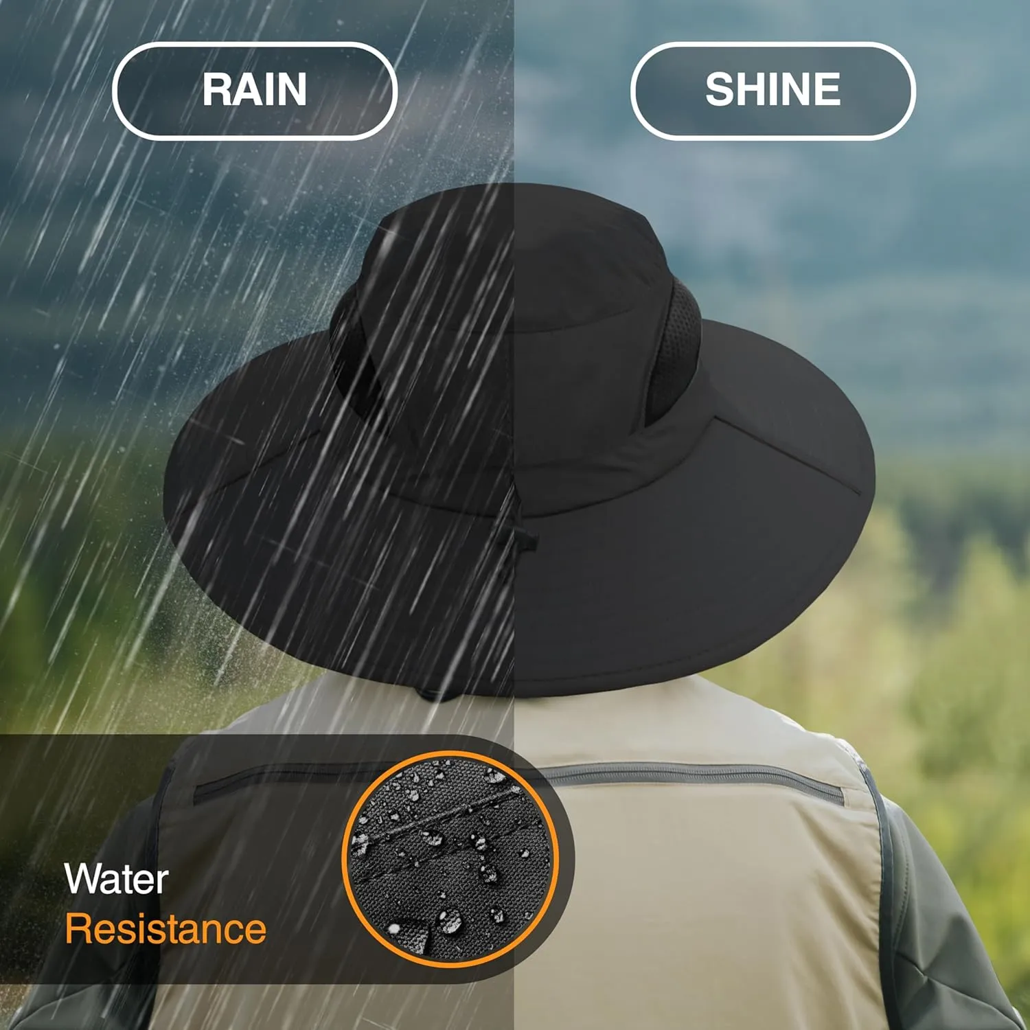 GearTOP Sun Hat Men UPF 50  Wide Brim Hats for Women Fishing Hat with Neck Flap Sun Hats Men for Beach, Hiking & Gardening