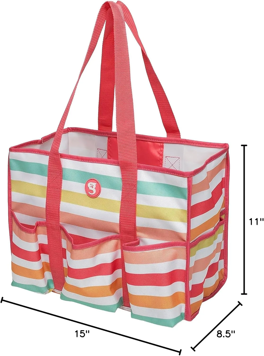 geckobrands 8 Pocket Tote - Utility Travel Swimming Pool Tote Duffle Bag for Gym, Shopping, and Everyday Use