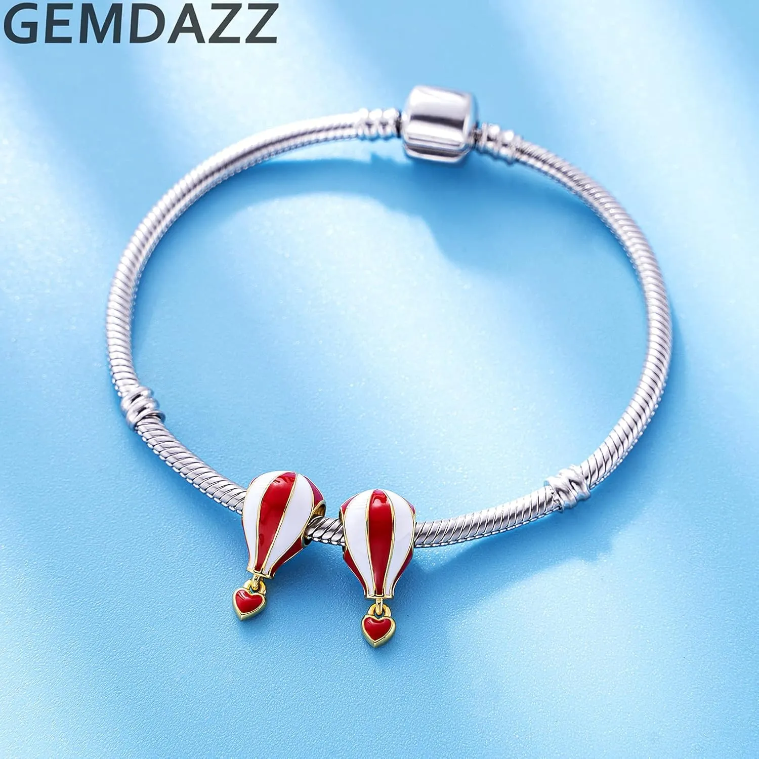 GEMDAZZ Silver Travel Charm Hobby Charm for Women Bracelets 925 Sterling Silver Shopping Handbag, High Heel Shoe, Guitar Beads, Valentines for Lover/Friends/Mother/Musician