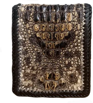 Genuine crocodile leather wallets men alligator leather Wallets for Mens skin mens alligator wallets skin wallet for men (Origin Natural)